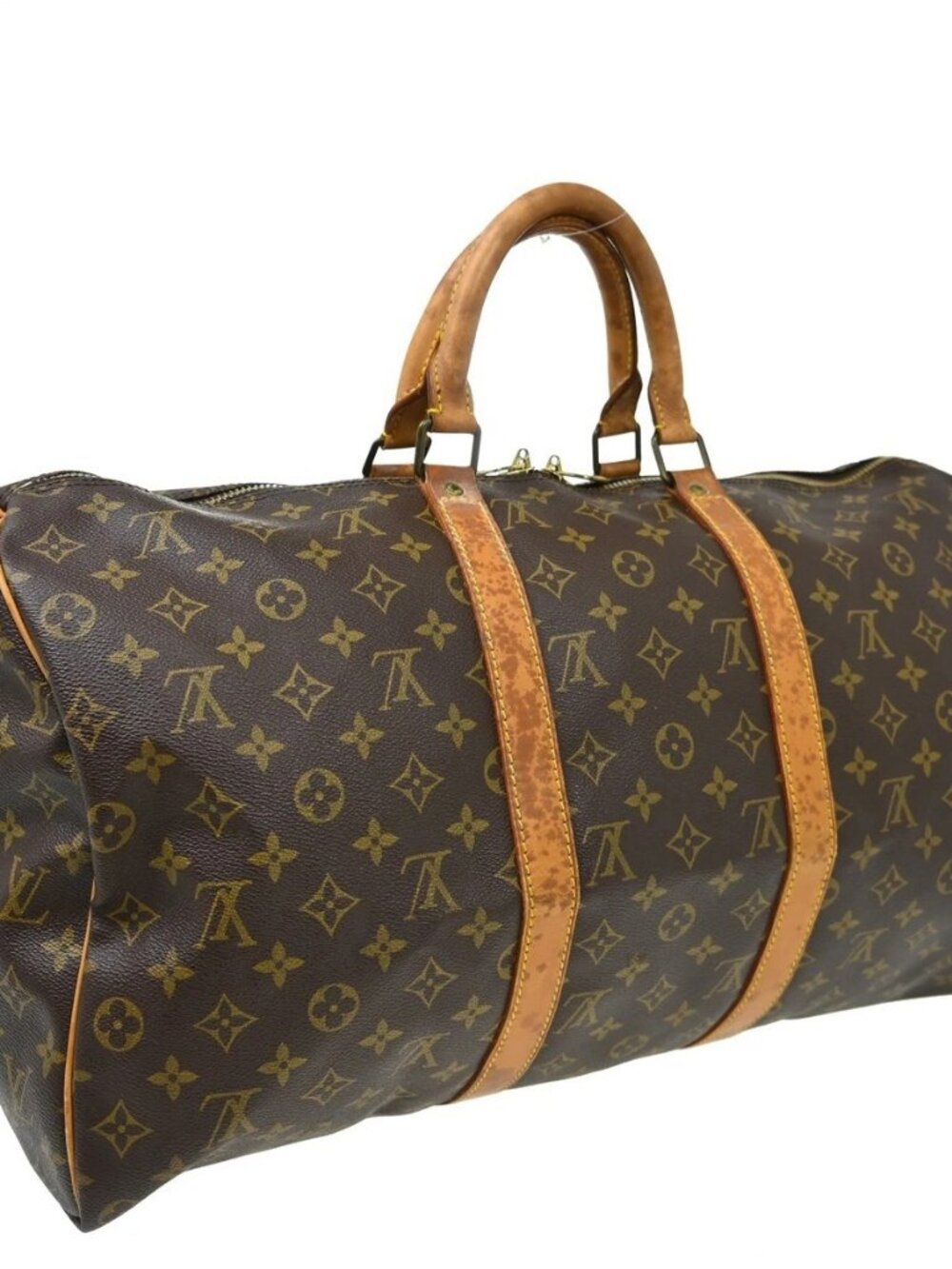 Best05 LOUIS VUITTON KEEPALL 50 BANDOULIERE HANDBAG - Picture 2 of 16